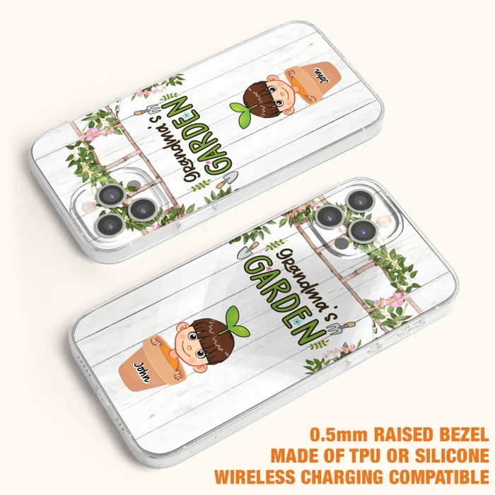 Custom Personalized Grandma's Garden Phone Case - Gift Idea For Grandma/ Mother's Day Gift - Up to 10 Kids - Case For iPhone And Samsung