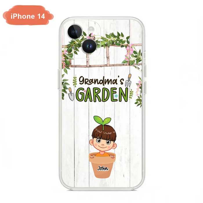 Custom Personalized Grandma's Garden Phone Case - Gift Idea For Grandma/ Mother's Day Gift - Up to 10 Kids - Case For iPhone And Samsung