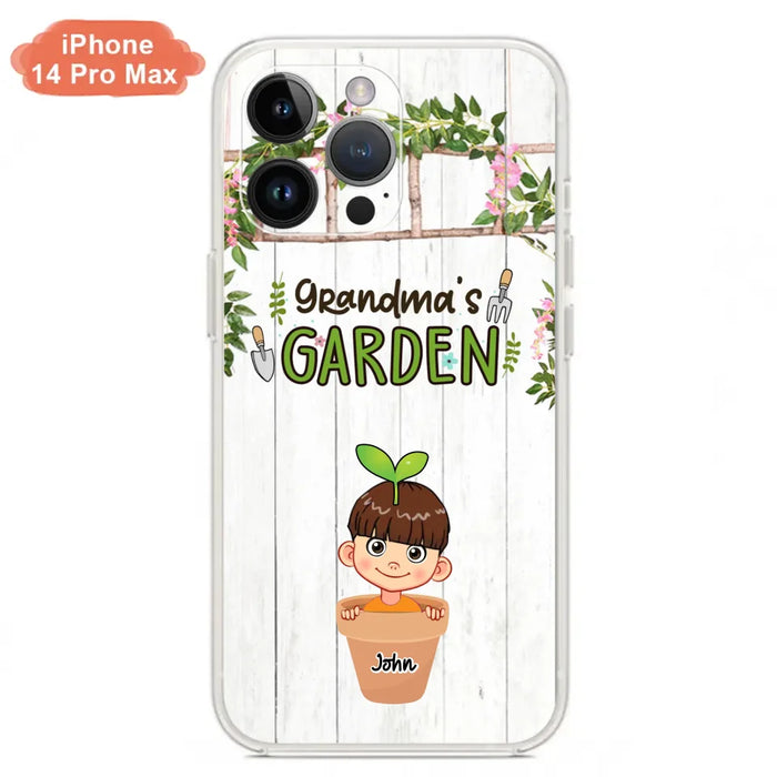 Custom Personalized Grandma's Garden Phone Case - Gift Idea For Grandma/ Mother's Day Gift - Up to 10 Kids - Case For iPhone And Samsung