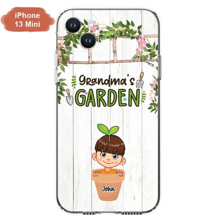 Custom Personalized Grandma's Garden Phone Case - Gift Idea For Grandma/ Mother's Day Gift - Up to 10 Kids - Case For iPhone And Samsung