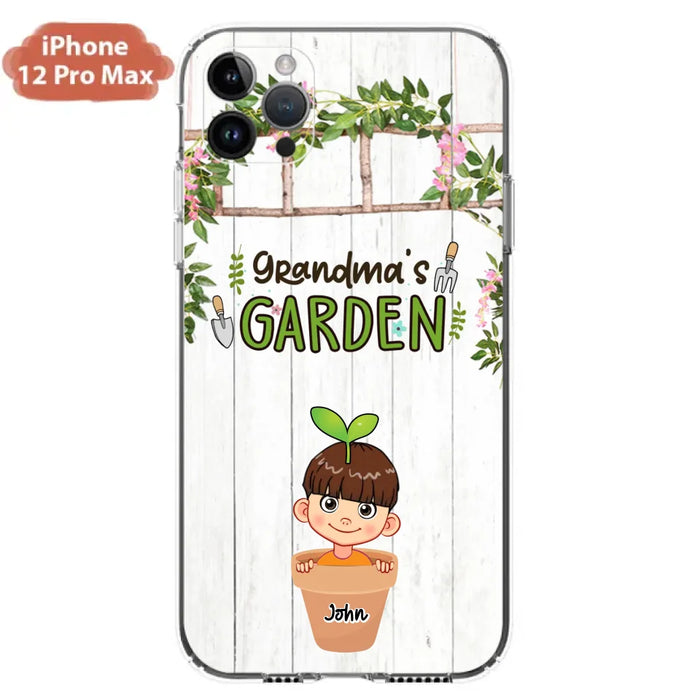 Custom Personalized Grandma's Garden Phone Case - Gift Idea For Grandma/ Mother's Day Gift - Up to 10 Kids - Case For iPhone And Samsung