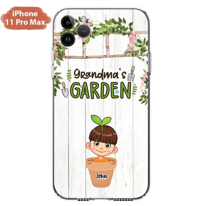 Custom Personalized Grandma's Garden Phone Case - Gift Idea For Grandma/ Mother's Day Gift - Up to 10 Kids - Case For iPhone And Samsung