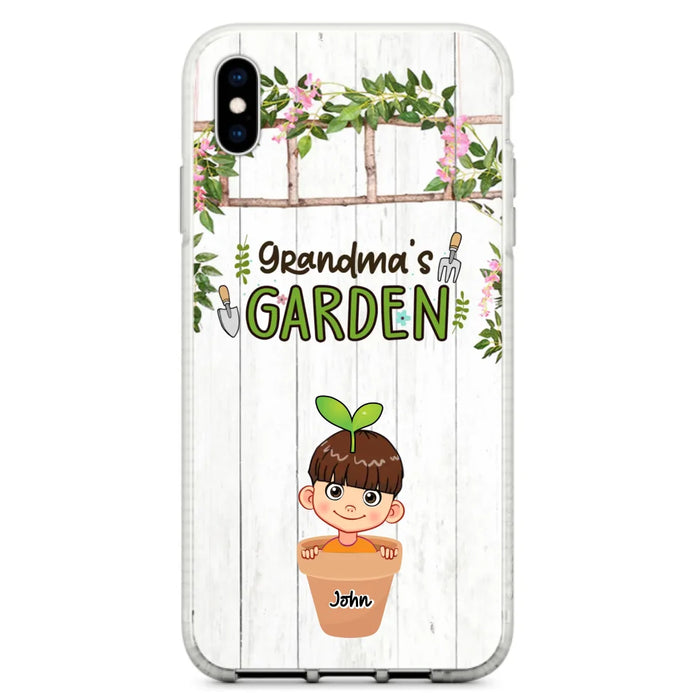 Custom Personalized Grandma's Garden Phone Case - Gift Idea For Grandma/ Mother's Day Gift - Up to 10 Kids - Case For iPhone And Samsung