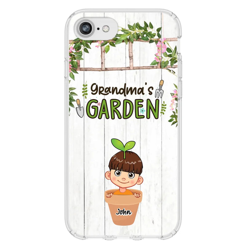 Custom Personalized Grandma's Garden Phone Case - Gift Idea For Grandma/ Mother's Day Gift - Up to 10 Kids - Case For iPhone And Samsung