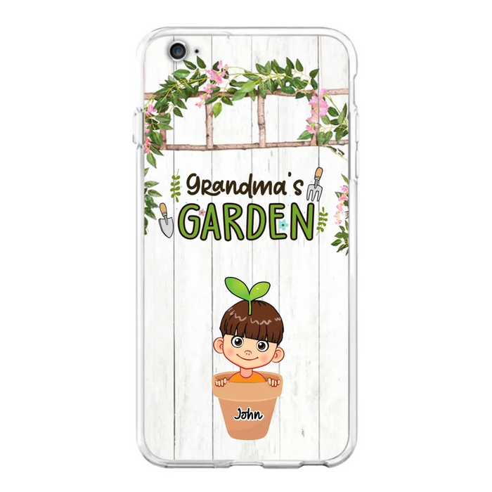 Custom Personalized Grandma's Garden Phone Case - Gift Idea For Grandma/ Mother's Day Gift - Up to 10 Kids - Case For iPhone And Samsung