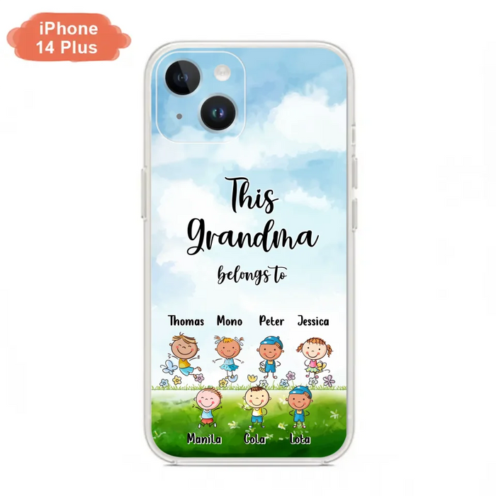 Custom Personalized Grandma Phone Case - Gift Idea For Grandma/Mother's Day - Upto 7 Kids - This Grandma Belongs To - Case For iPhone & Samsung