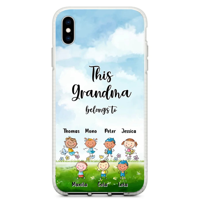 Custom Personalized Grandma Phone Case - Gift Idea For Grandma/Mother's Day - Upto 7 Kids - This Grandma Belongs To - Case For iPhone & Samsung