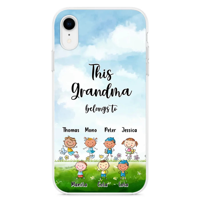 Custom Personalized Grandma Phone Case - Gift Idea For Grandma/Mother's Day - Upto 7 Kids - This Grandma Belongs To - Case For iPhone & Samsung