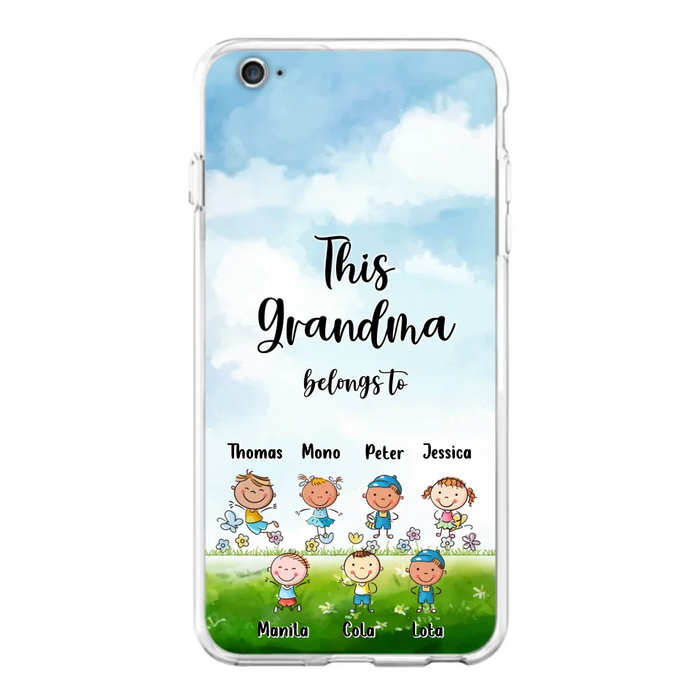 Custom Personalized Grandma Phone Case - Gift Idea For Grandma/Mother's Day - Upto 7 Kids - This Grandma Belongs To - Case For iPhone & Samsung