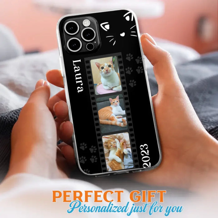 Custom Personalized Pet Photo Film iPhone/Samsung Phone Case - Gift for Cat Lovers/Birthday Gift