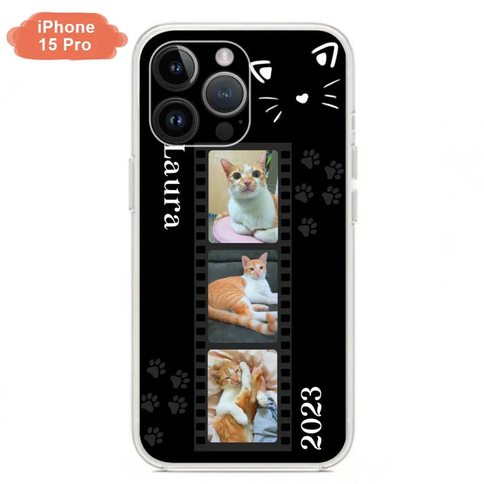 Custom Personalized Pet Photo Film iPhone/Samsung Phone Case - Gift for Cat Lovers/Birthday Gift