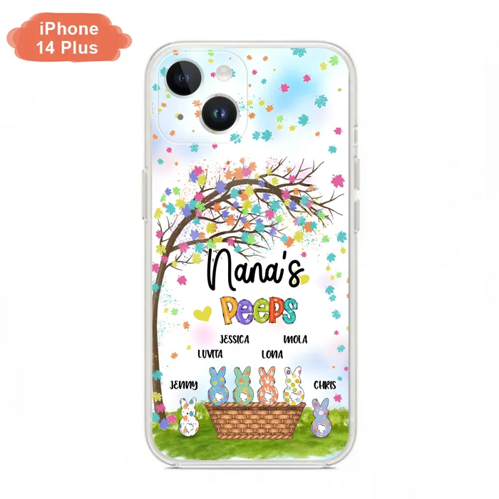 Custom Personalized Nana's Peeps Phone Case- Gift Idea For Easter Day - Upto 6 Bunnies - Nana's Peeps - Cases For iPhone & Samsung