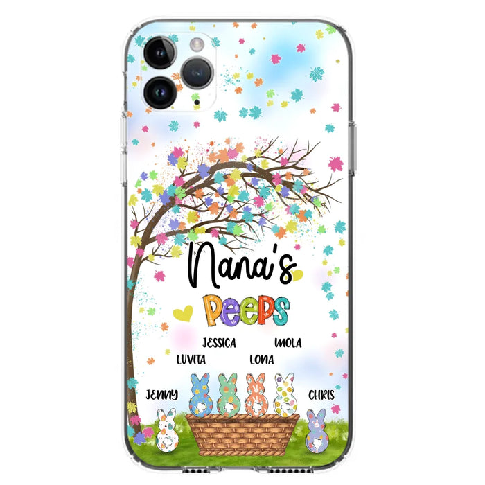 Custom Personalized Nana's Peeps Phone Case- Gift Idea For Easter Day - Upto 6 Bunnies - Nana's Peeps - Cases For iPhone & Samsung