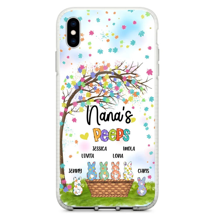 Custom Personalized Nana's Peeps Phone Case- Gift Idea For Easter Day - Upto 6 Bunnies - Nana's Peeps - Cases For iPhone & Samsung