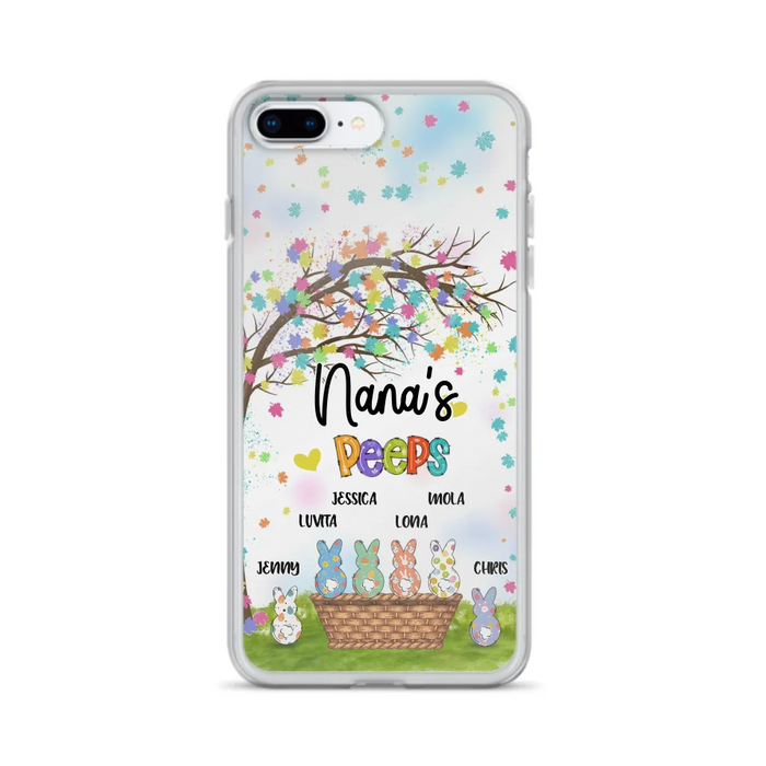 Custom Personalized Nana's Peeps Phone Case- Gift Idea For Easter Day - Upto 6 Bunnies - Nana's Peeps - Cases For iPhone & Samsung