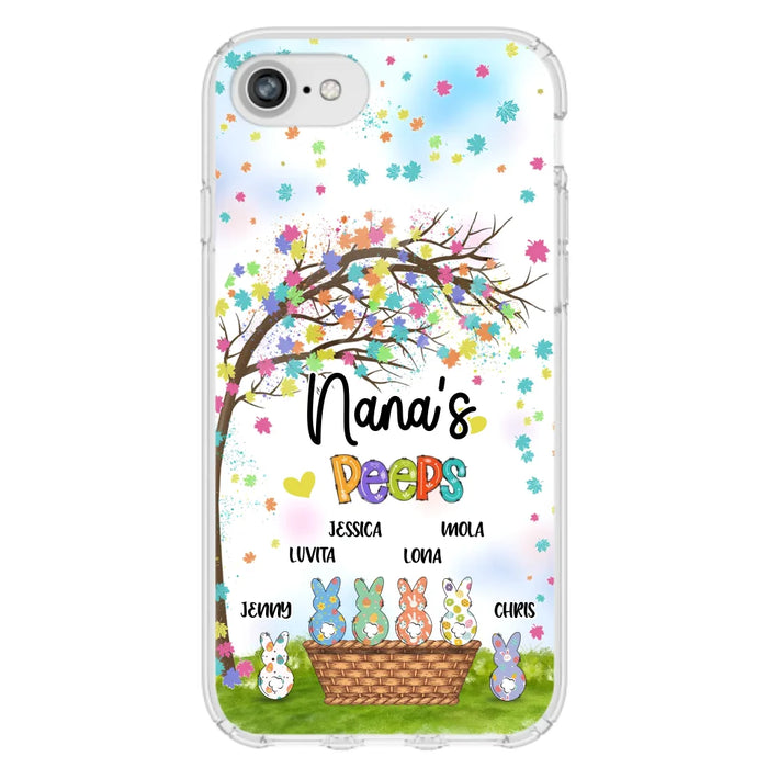 Custom Personalized Nana's Peeps Phone Case- Gift Idea For Easter Day - Upto 6 Bunnies - Nana's Peeps - Cases For iPhone & Samsung