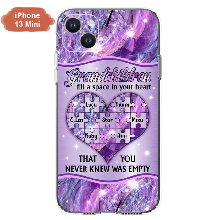 Custom Personalized Grandchildren Phone Case - Upto 7 Kids - Mother's Day Gift Idea For Grandma - Grandchildren Fill A Space In Your Heart That You Never Knew Was Empty - Case For iPhone And Samsung