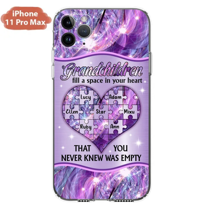 Custom Personalized Grandchildren Phone Case - Upto 7 Kids - Mother's Day Gift Idea For Grandma - Grandchildren Fill A Space In Your Heart That You Never Knew Was Empty - Case For iPhone And Samsung