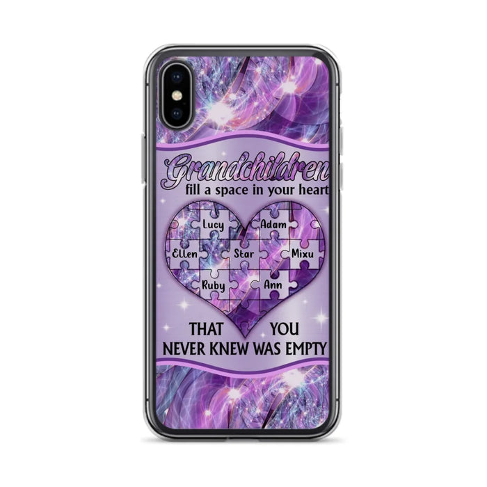 Custom Personalized Grandchildren Phone Case - Upto 7 Kids - Mother's Day Gift Idea For Grandma - Grandchildren Fill A Space In Your Heart That You Never Knew Was Empty - Case For iPhone And Samsung