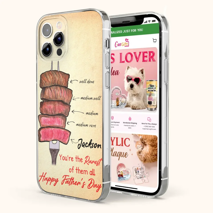 Custom Personalized Father's Day Phone Case - Gift Idea For Father's Day - You're The Rarest Of Them All - Cases For iPhone And Samsung