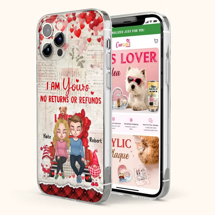 Custom Personalized Couple Truck Phone Case - Gift For Couple - Mother's Day Gift For Wife From Husband - I Am Yours No Returns Or Refunds - Case For iPhone And Samsung