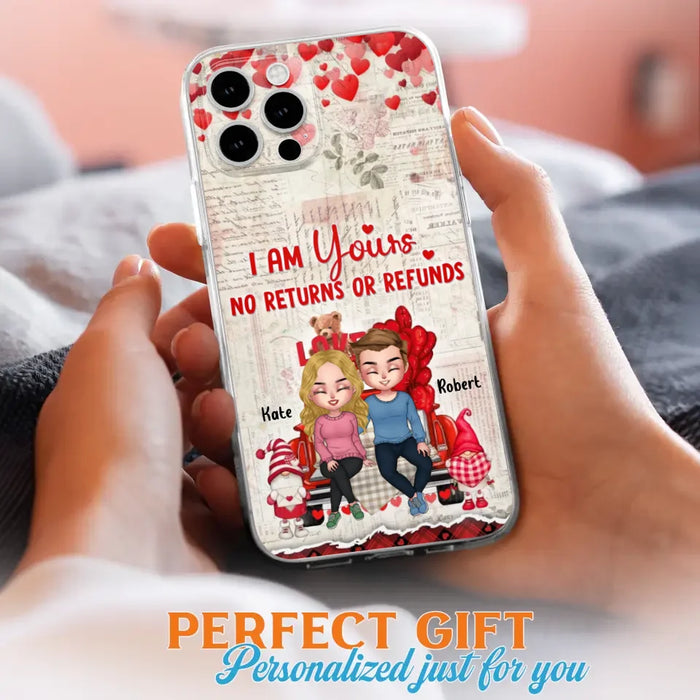 Custom Personalized Couple Truck Phone Case - Gift For Couple - Mother's Day Gift For Wife From Husband - I Am Yours No Returns Or Refunds - Case For iPhone And Samsung