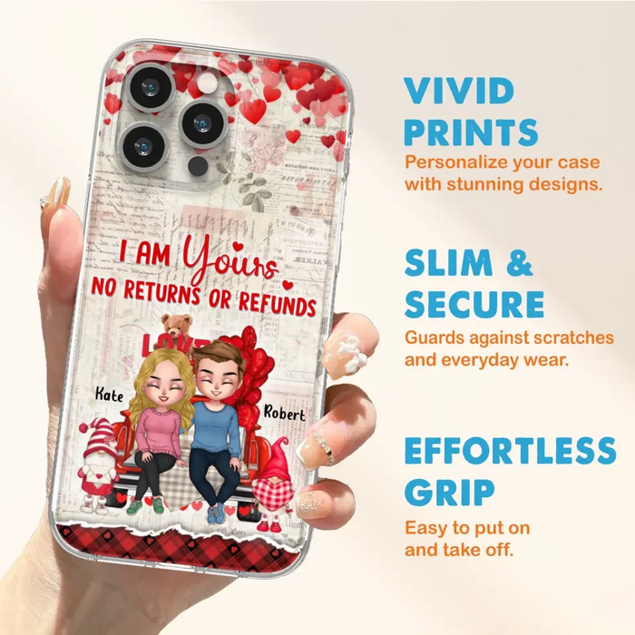 Custom Personalized Couple Truck Phone Case - Gift For Couple - Mother's Day Gift For Wife From Husband - I Am Yours No Returns Or Refunds - Case For iPhone And Samsung