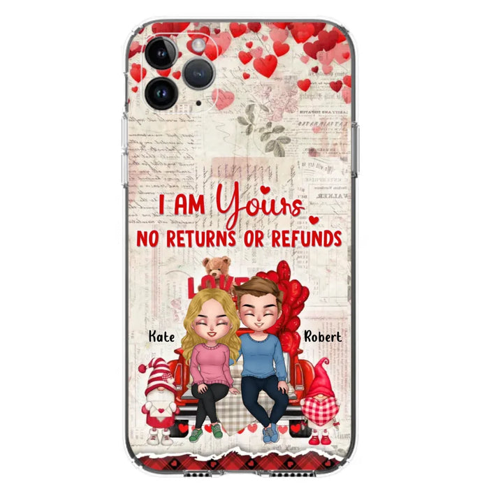 Custom Personalized Couple Truck Phone Case - Gift For Couple - Mother's Day Gift For Wife From Husband - I Am Yours No Returns Or Refunds - Case For iPhone And Samsung