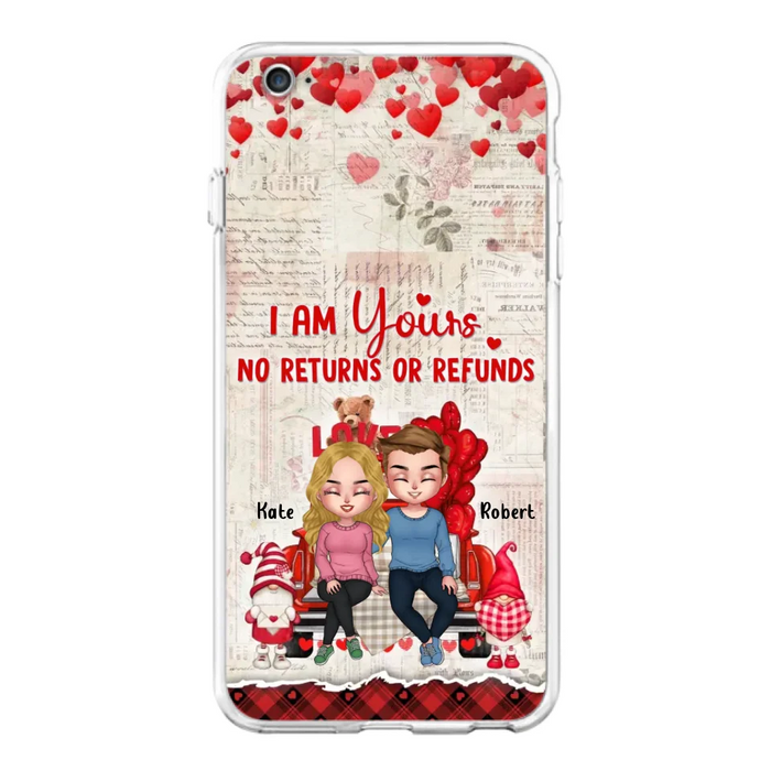 Custom Personalized Couple Truck Phone Case - Gift For Couple - Mother's Day Gift For Wife From Husband - I Am Yours No Returns Or Refunds - Case For iPhone And Samsung