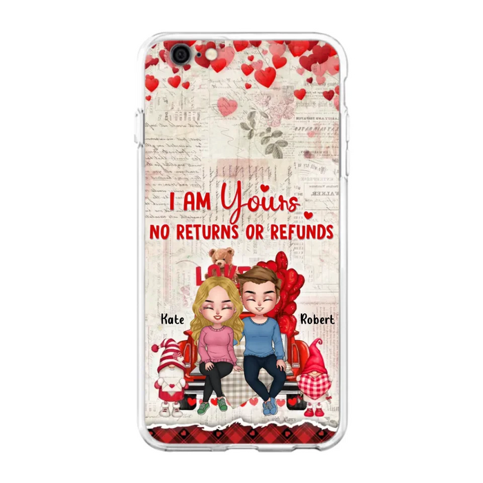 Custom Personalized Couple Truck Phone Case - Gift For Couple - Mother's Day Gift For Wife From Husband - I Am Yours No Returns Or Refunds - Case For iPhone And Samsung