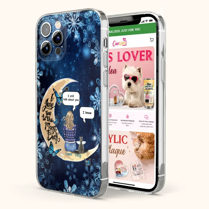 Custom Personalized Pet Mom Conversation Phone Case - Woman With Upto 4 Pets - Gift For Dog/ Cat Lover - Case For iPhone And Samsung