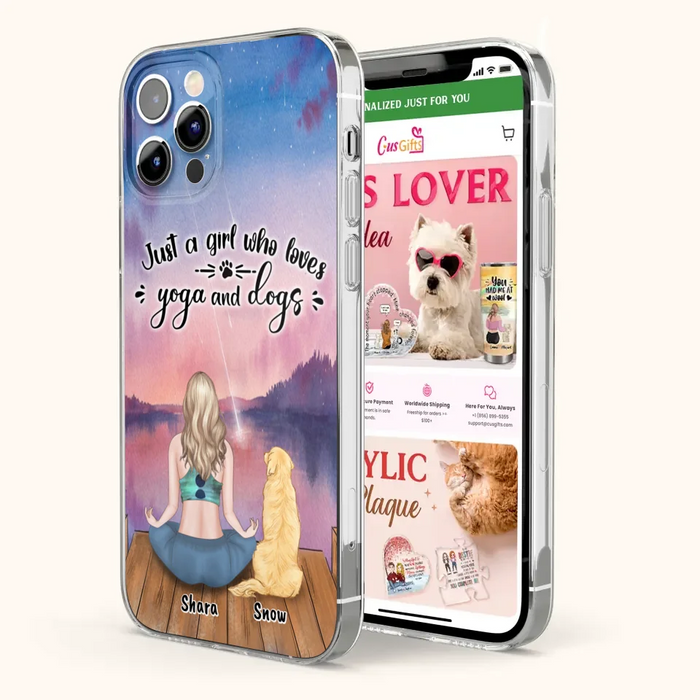 Custom Personalized Yoga Dog Mom Phone Case - Gift For Dog Lover - Case For iPhone And Samsung