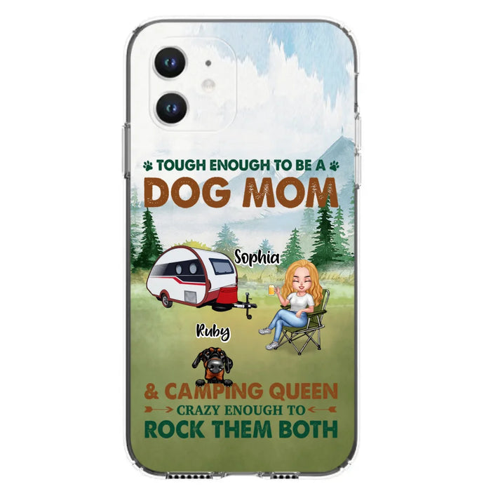 Custom Personalized Camping With Dogs Phone Case - Up to 5 Dogs - Best Gift For Dog Lovers - I Like Camping And Dogs And Maybe 3 People - Case For iPhone/Samsung