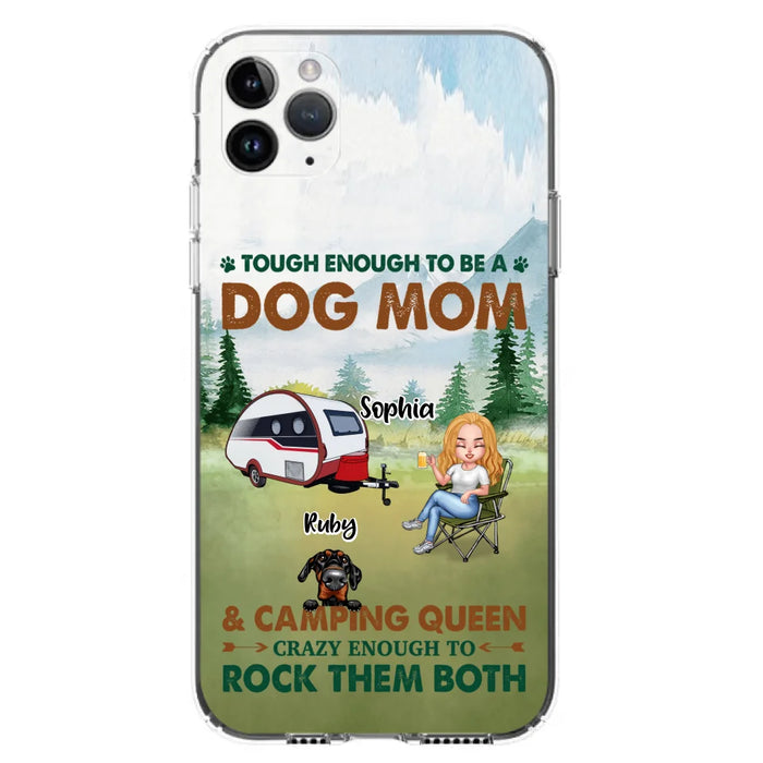 Custom Personalized Camping With Dogs Phone Case - Up to 5 Dogs - Best Gift For Dog Lovers - I Like Camping And Dogs And Maybe 3 People - Case For iPhone/Samsung