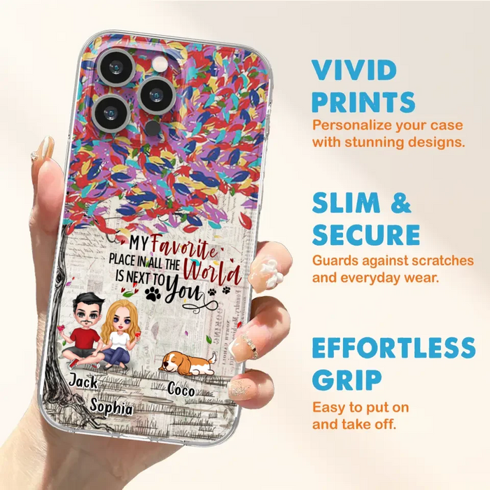 Custom Personalized Couple And Dogs Phone Case - Up to 3 Dogs - Best Gift For Dog Lovers - You And Me & The Dogs - Case For iPhone/Samsung