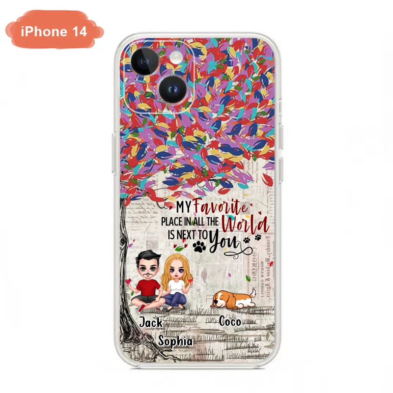 Custom Personalized Couple And Dogs Phone Case - Up to 3 Dogs - Best Gift For Dog Lovers - You And Me & The Dogs - Case For iPhone/Samsung