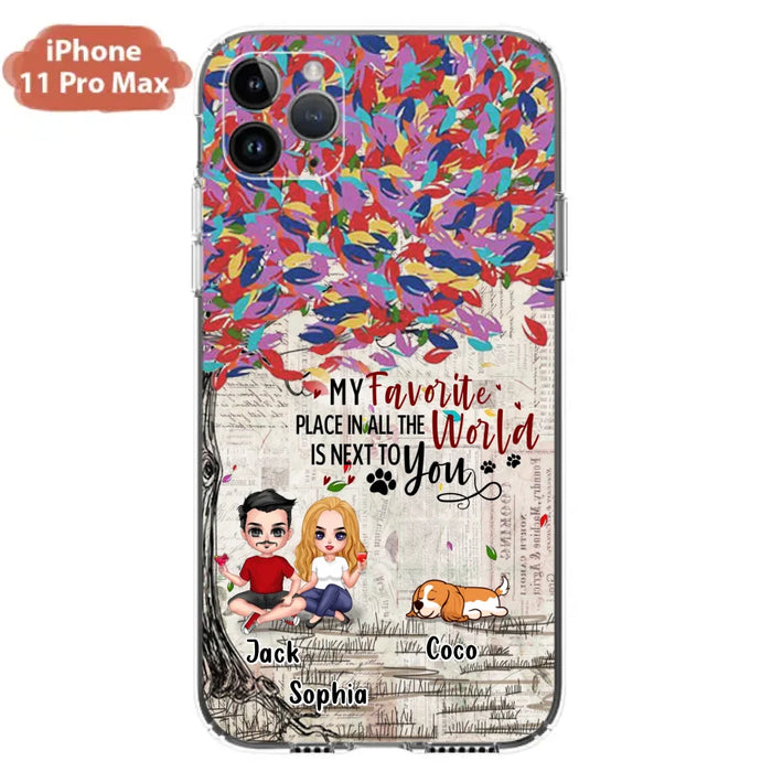 Custom Personalized Couple And Dogs Phone Case - Up to 3 Dogs - Best Gift For Dog Lovers - You And Me & The Dogs - Case For iPhone/Samsung