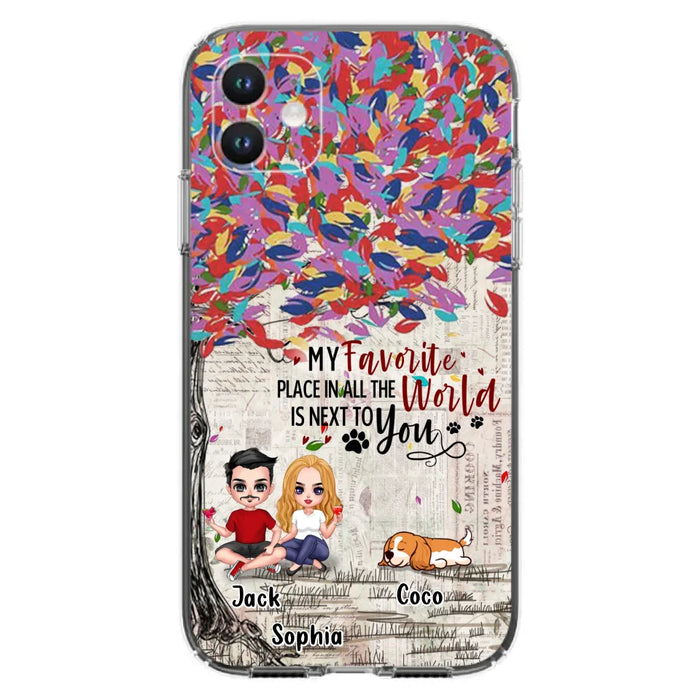 Custom Personalized Couple And Dogs Phone Case - Up to 3 Dogs - Best Gift For Dog Lovers - You And Me & The Dogs - Case For iPhone/Samsung