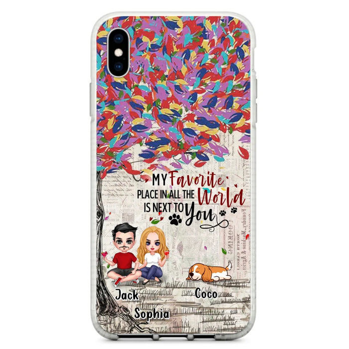 Custom Personalized Couple And Dogs Phone Case - Up to 3 Dogs - Best Gift For Dog Lovers - You And Me & The Dogs - Case For iPhone/Samsung