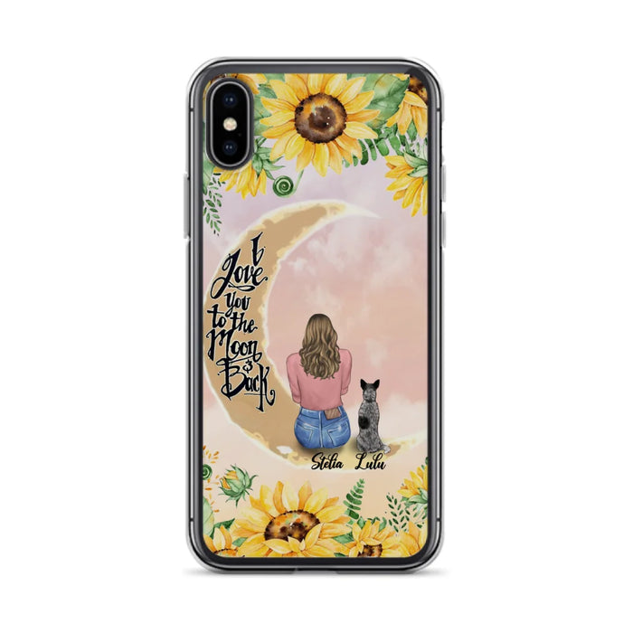 Custom Phone Case For Dog Lovers - Best Gift With Personalized Dogs - I Love You To The Moon and Back