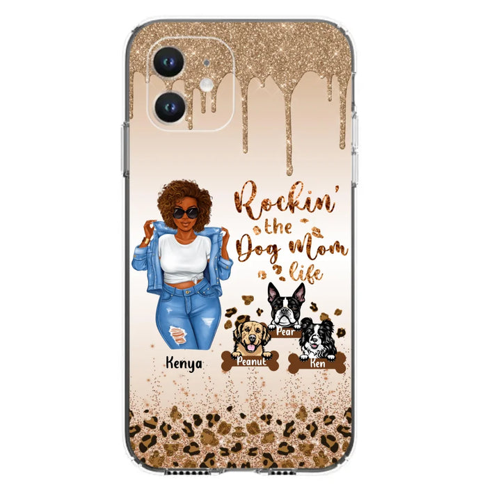 Custom Personalized Dog Mom Phone Case - Up to 3 Dogs - Rockin' The Dog mom Life