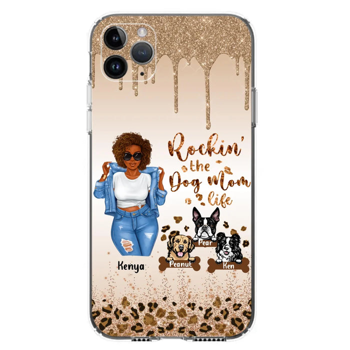 Custom Personalized Dog Mom Phone Case - Up to 3 Dogs - Rockin' The Dog mom Life