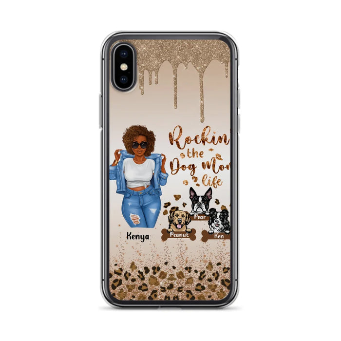 Custom Personalized Dog Mom Phone Case - Up to 3 Dogs - Rockin' The Dog mom Life