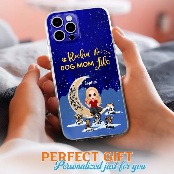 Custom Personalized Dog Mom Phone Case - Best Gift For Dog Lovers - Rockin's The Dog Mom Life