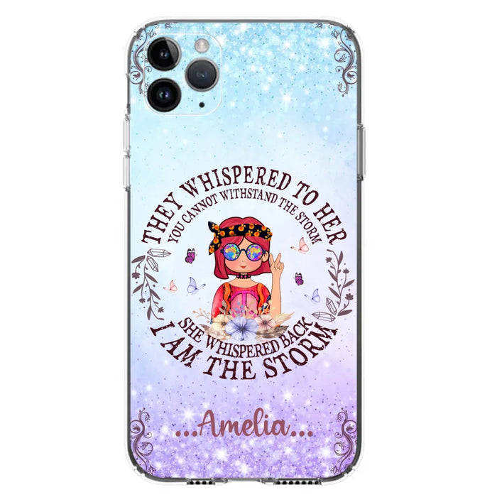 Custom Personalized Hippie Girl Phone Case - Best Gift For Hippie Girl - I Am The Storm - Case For iPhone And Samsung