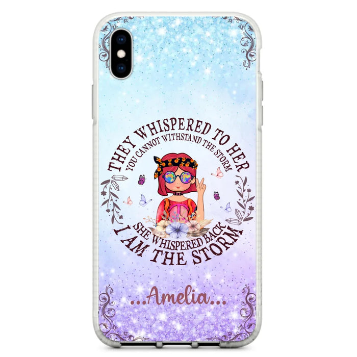 Custom Personalized Hippie Girl Phone Case - Best Gift For Hippie Girl - I Am The Storm - Case For iPhone And Samsung