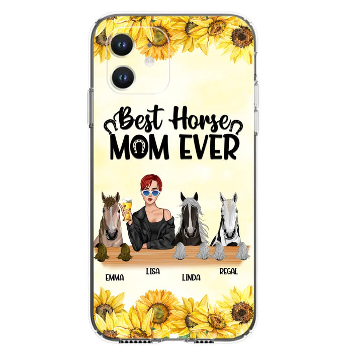 Custom Personalized Horse Mom Phone Case, Gift for Horse Lovers - Life Is Better With Horses