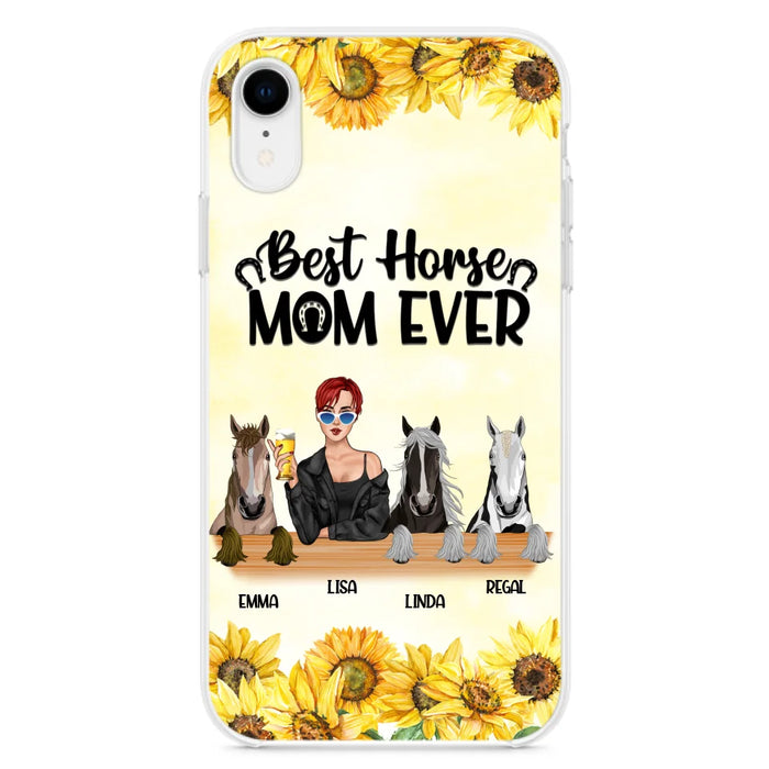 Custom Personalized Horse Mom Phone Case, Gift for Horse Lovers - Life Is Better With Horses