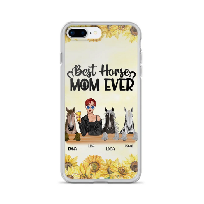 Custom Personalized Horse Mom Phone Case, Gift for Horse Lovers - Life Is Better With Horses