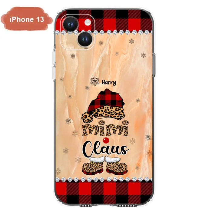 Custom Personalized Mimi Claus Phone Case - Upto 9 Names - Gift For Grandma - Case For iPhone And Samsung